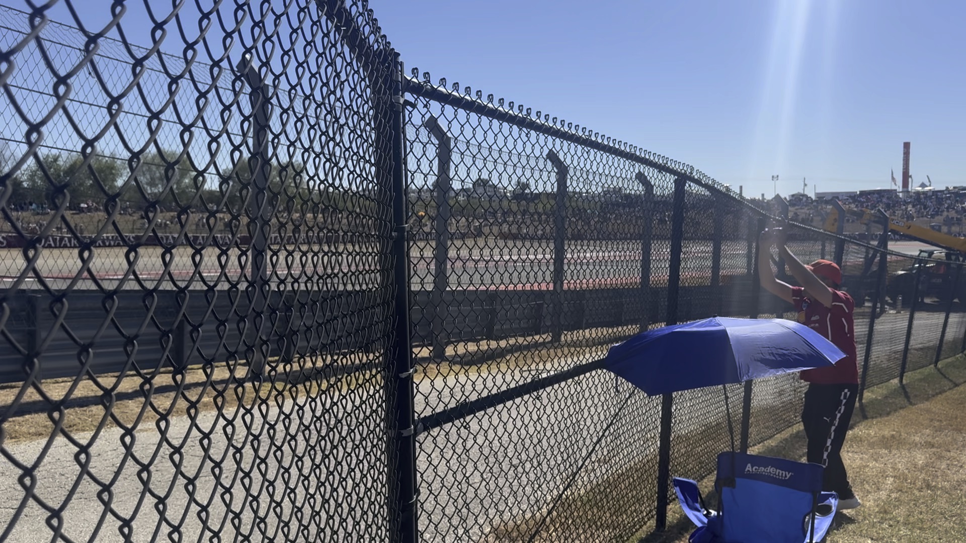 Chain link temporary fence panels on a construction site in Boulder City